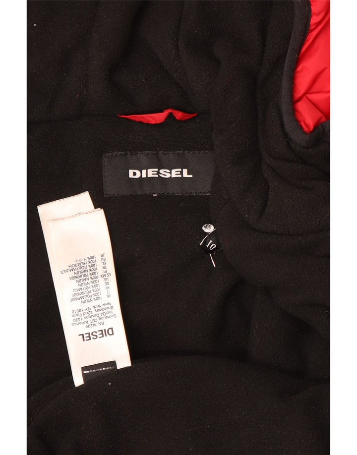 Bomber con cappuccio grafico da ragazzo Diesel 9-10 anni in nylon rosso