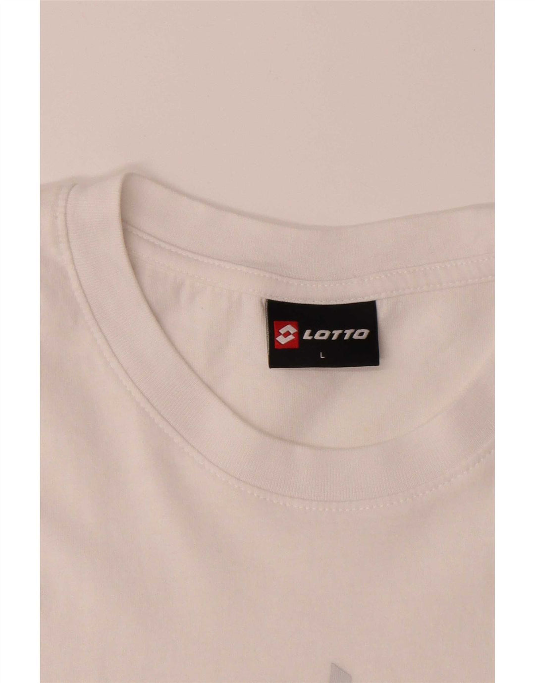 T-shirt grafica da uomo Lotto Top grande in cotone bianco