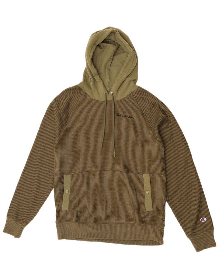 Maglione con cappuccio da uomo Champion in poliestere verde medio