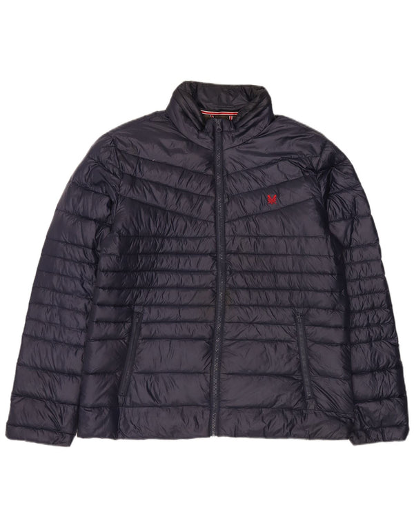 Crew Clothing Giacca imbottita con cappuccio da uomo UK 42 XL Nylon blu navy