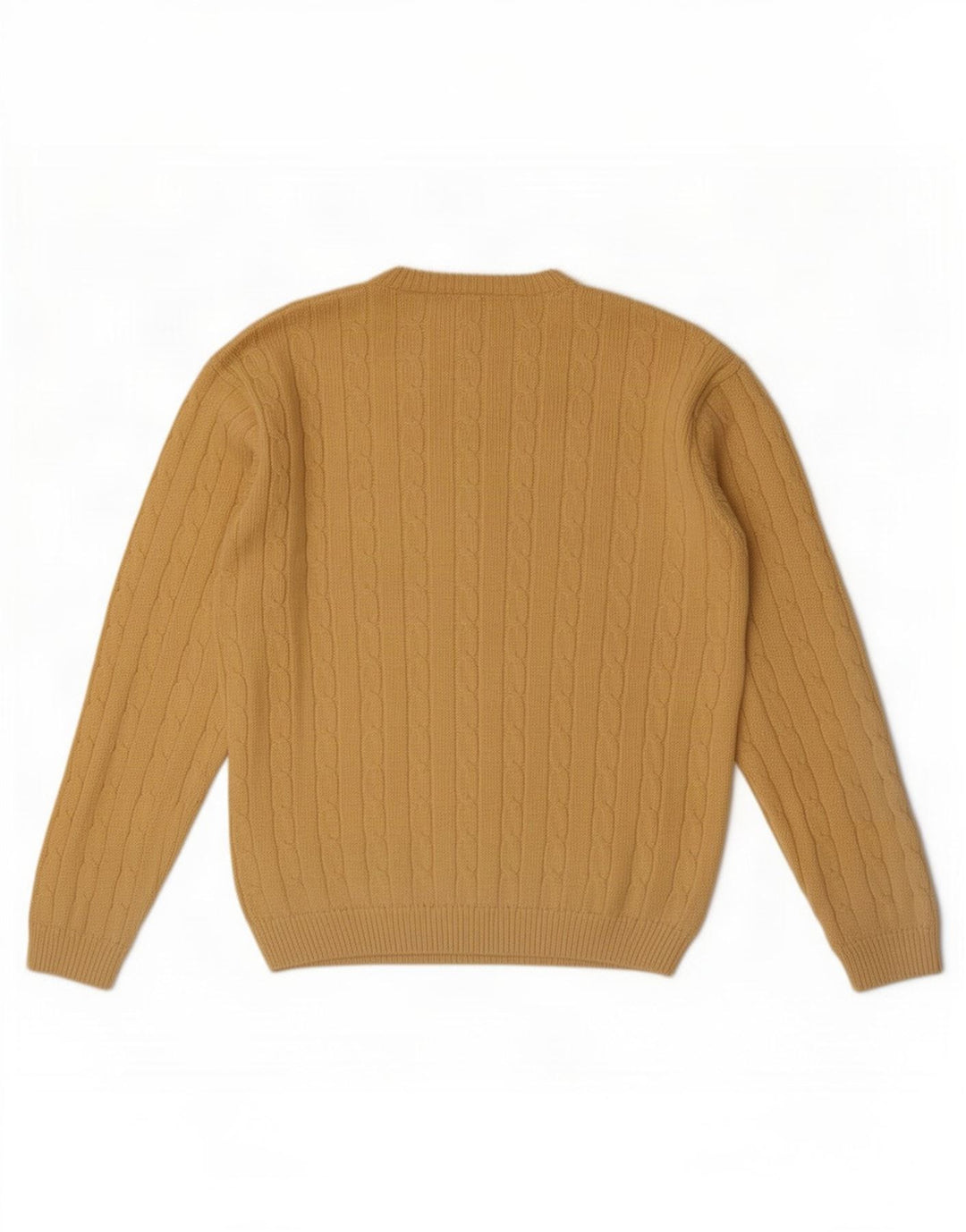 Maglione maglione girocollo da uomo Debenhams in cotone giallo medio