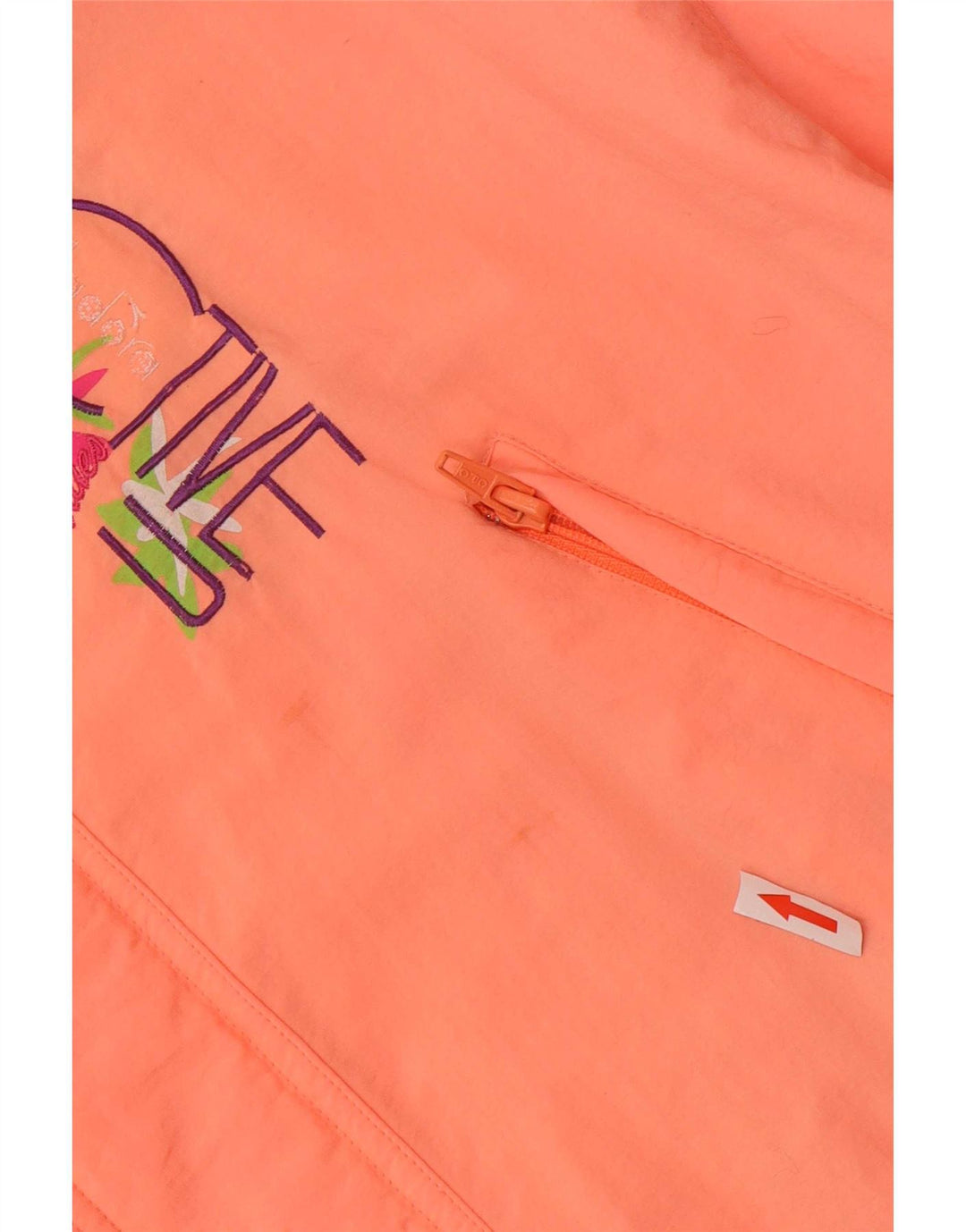 Giacca antipioggia con cappuccio grafica oversize da donna Diadora UK 14 Rosa medio