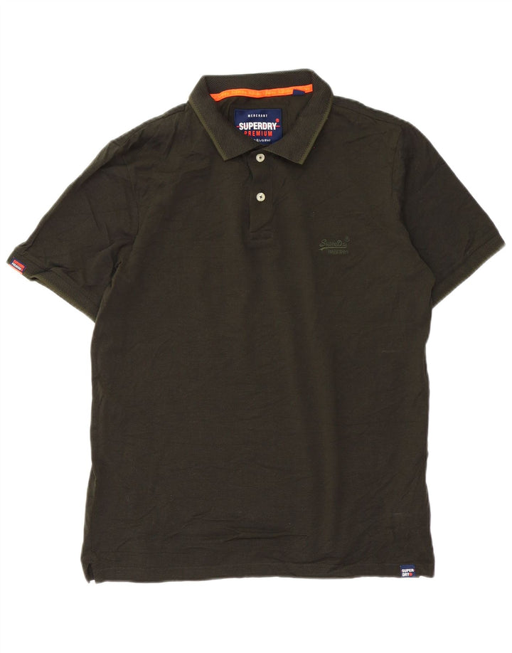 Polo da uomo SUPERDRY grande in cotone verde