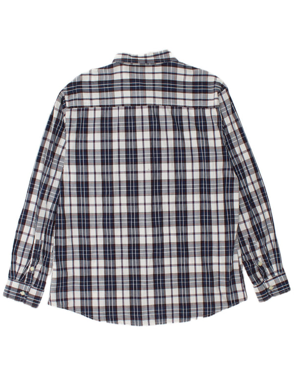 Camicia Wrangler da uomo vestibilità regolare 2XL cotone a quadri blu navy