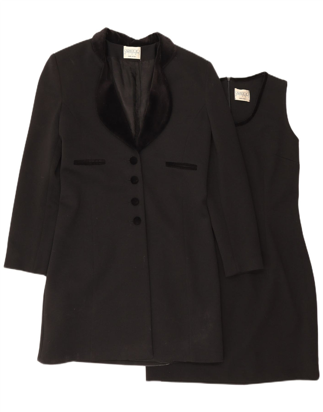 Set Caracciolo Donna 4 Bottoni 2 Pezzi IT 44 Medio Nero Poliestere
