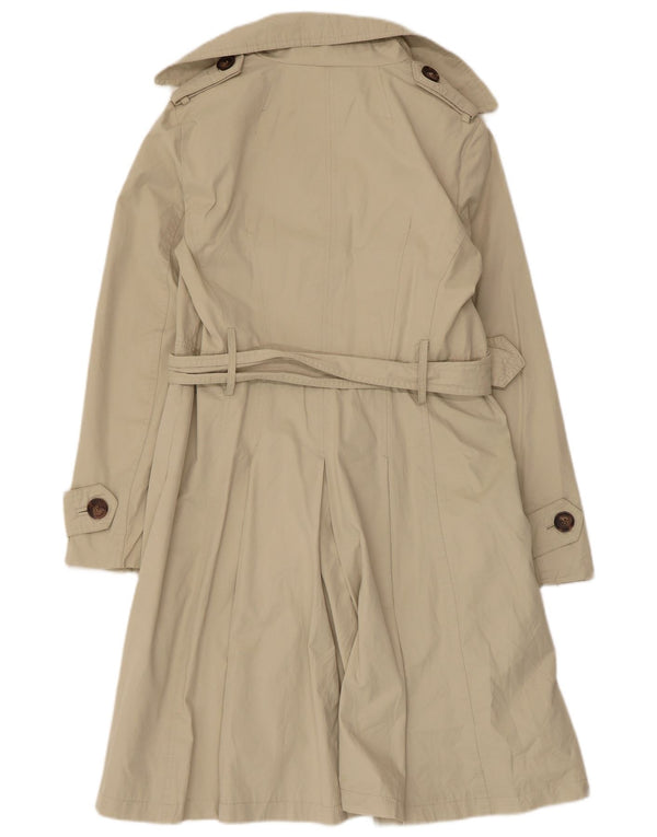 Trench doppiopetto da donna Zara UK 14 grande poliestere beige