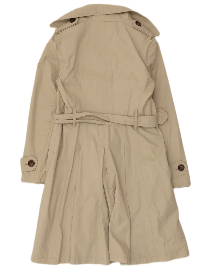 Trench doppiopetto da donna Zara UK 14 grande poliestere beige