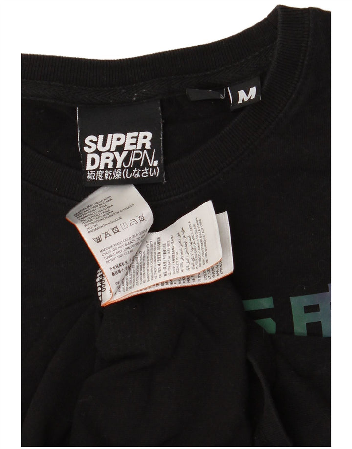 T-shirt grafica da uomo Superdry Top in cotone nero medio