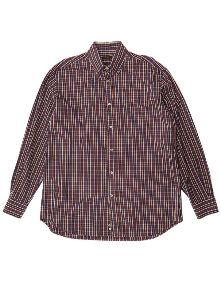Camicia da uomo Paul & Shark taglia 42 grande motivo a quadri multicolore