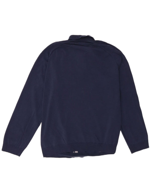 Maglione maglione collo alto da uomo Marks & Spencer 2XL cotone a righe blu navy