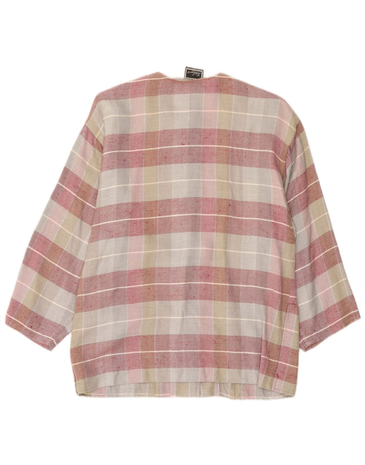 Giacca blazer da donna Luisa Spagnoli UK 10 piccolo quadretto multicolore