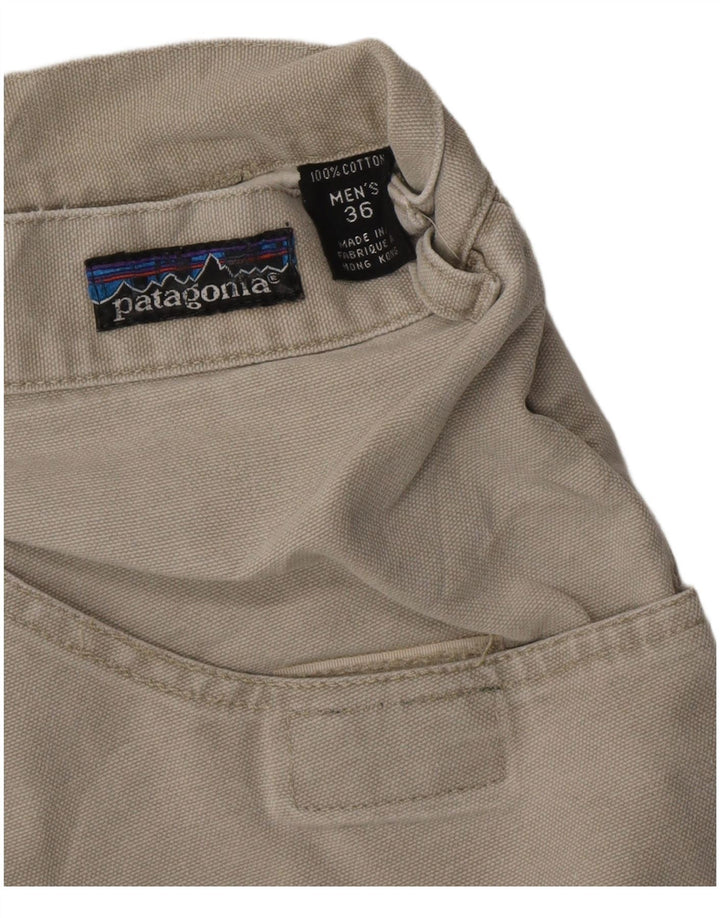 Pantaloncini chino da uomo PATAGONIA W36 grandi in cotone grigio