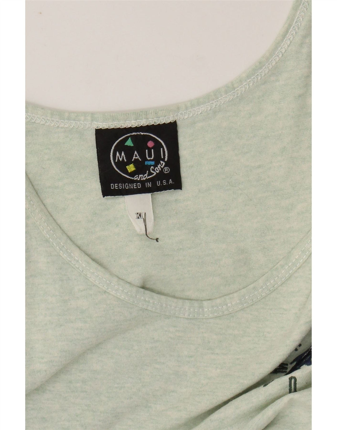 MAUI AND SONS Mens Vest Top XL Green Flecked