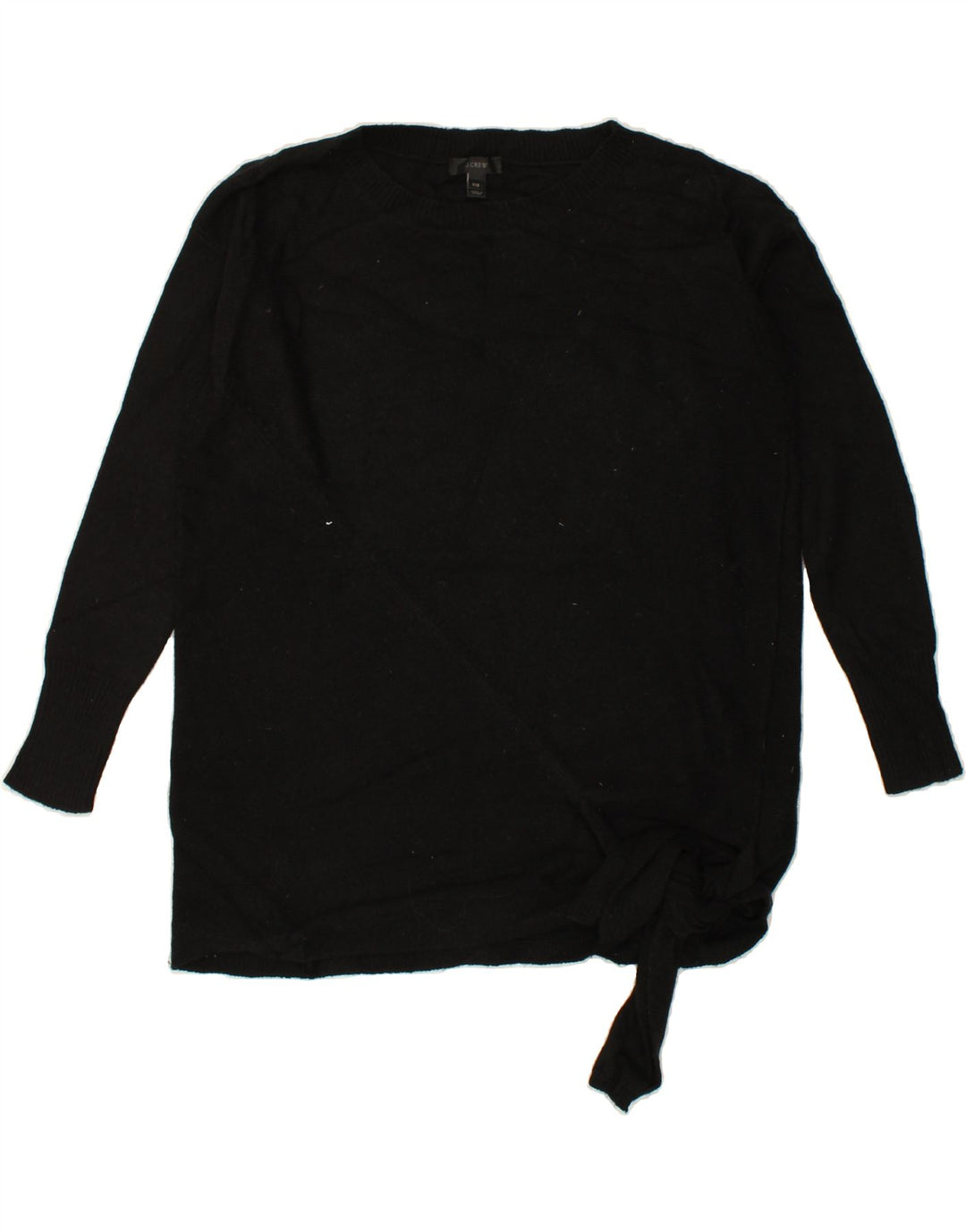 J. CREW Womens Oversized Boat Neck Jumper Sweater UK 2 2XS Black Wool Vintage J. Crew and Second-Hand J. Crew from Messina Hembry 