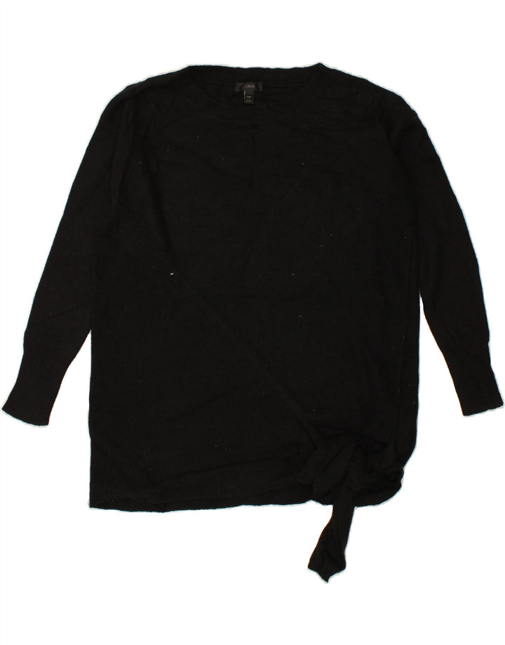 J. CREW Womens Oversized Boat Neck Jumper Sweater UK 2 2XS Black Wool Vintage J. Crew and Second-Hand J. Crew from Messina Hembry 