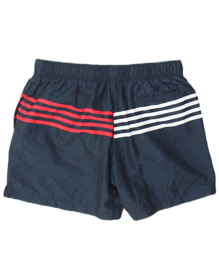 Pantaloncini da bagno da uomo Tommy Hilfiger grandi in poliestere a righe blu navy