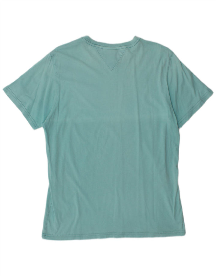 T-shirt grafica da uomo Tommy Hilfiger Top piccola in cotone blu