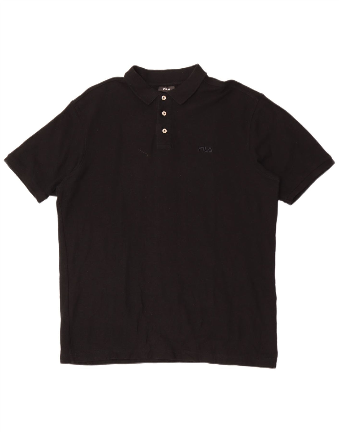 Polo da uomo Fila XL in cotone nero