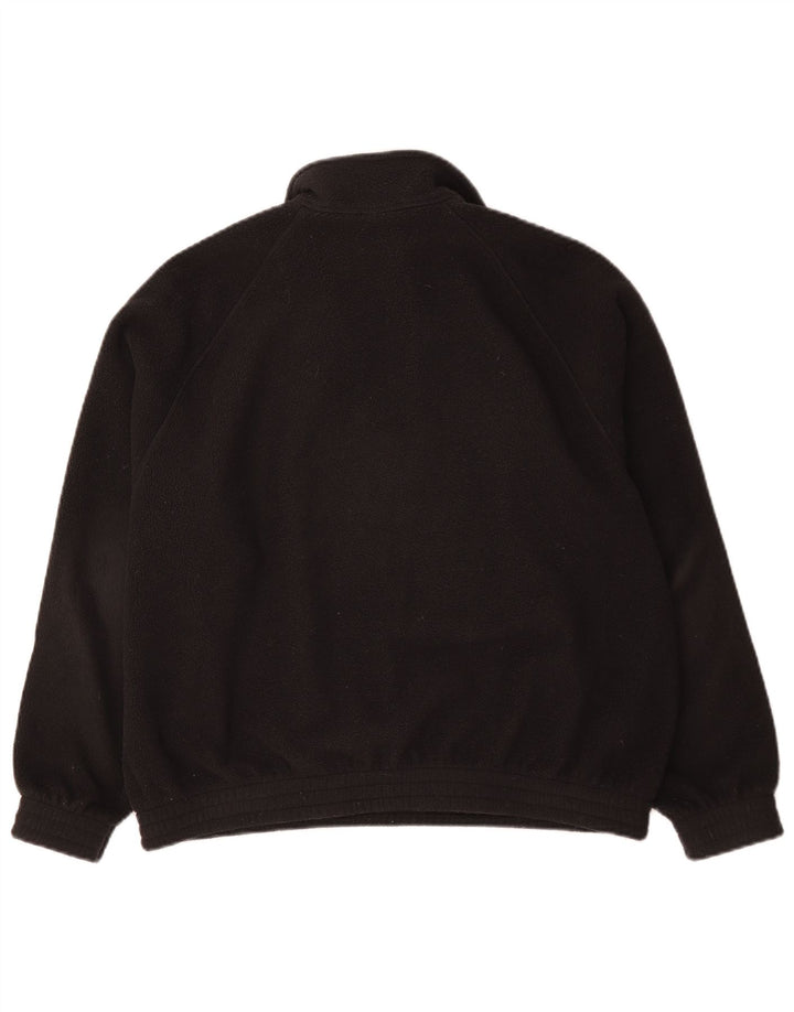 Maglione in pile oversize da donna con zip e collo Adidas UK 12 medio poliestere nero