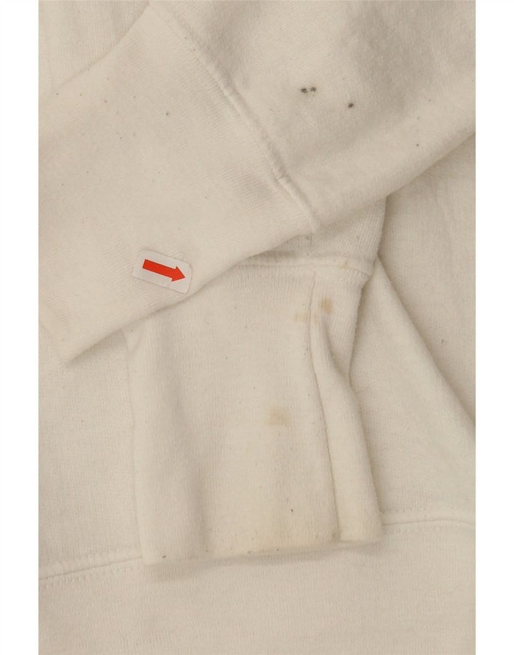 CHAMPION Womens Graphic Sweatshirt Jumper UK 14 Medium White Vintage Champion and Second-Hand Champion from Messina Hembry 