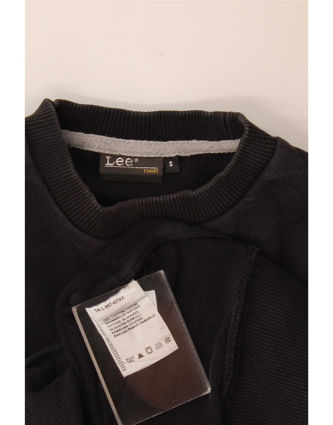 Felpa grafica da uomo Lee, maglione piccolo in cotone nero