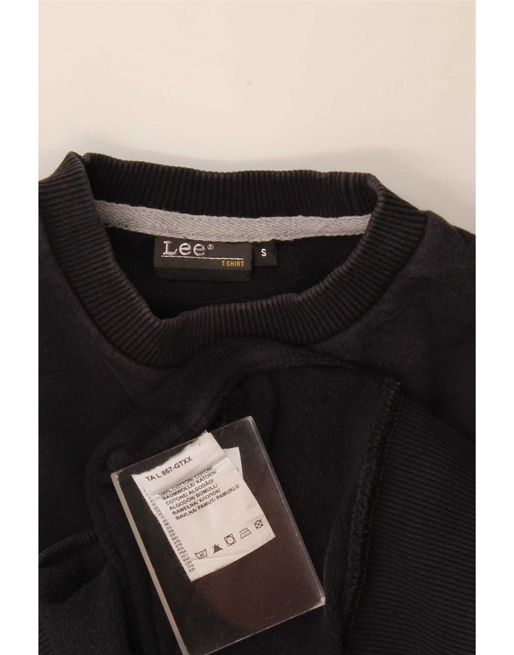 Felpa grafica da uomo Lee, maglione piccolo in cotone nero