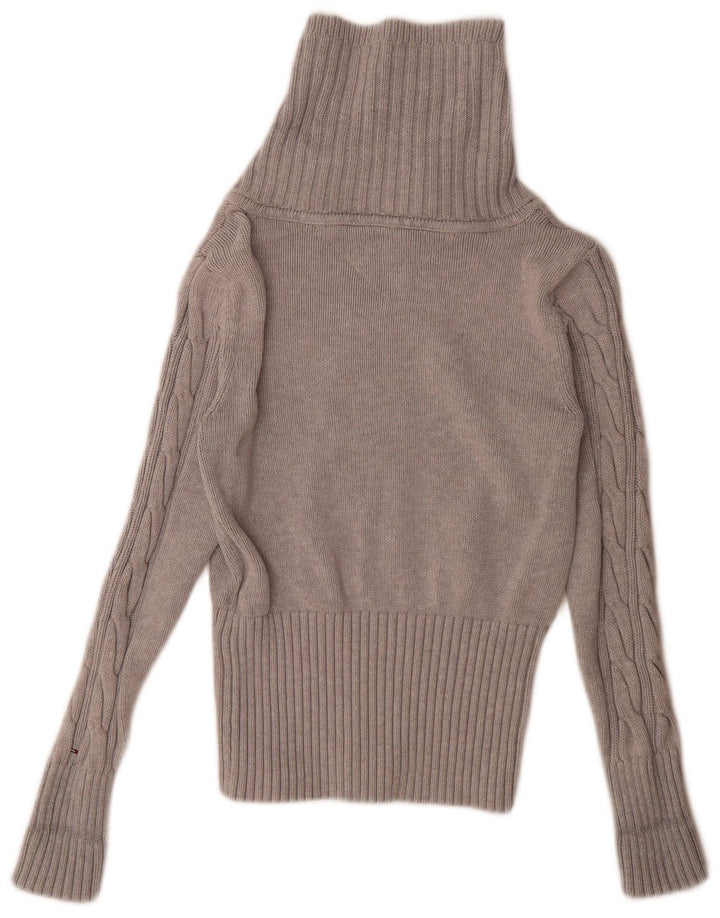 Maglione cardigan con zip intera da donna Tommy Hilfiger UK 14 Grigio medio