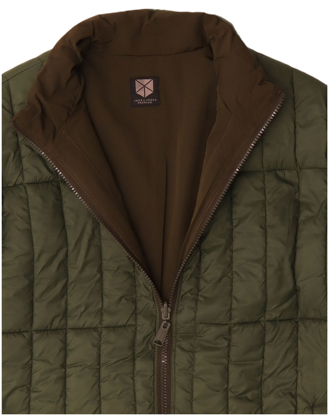 Giacca imbottita reversibile da uomo Jack & Jones UK 38 Poliestere verde medio