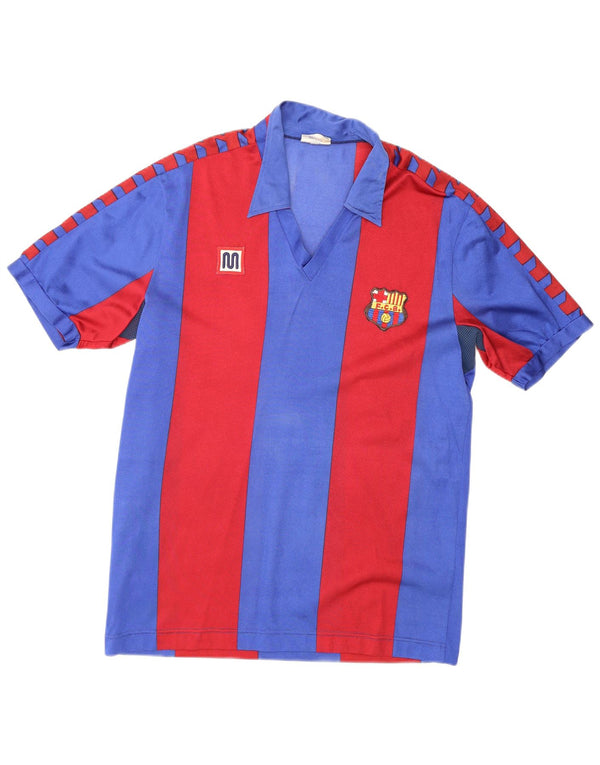 Maglia da calcio vintage da uomo Barcelona Home 1984-1989 blu medio sportiva