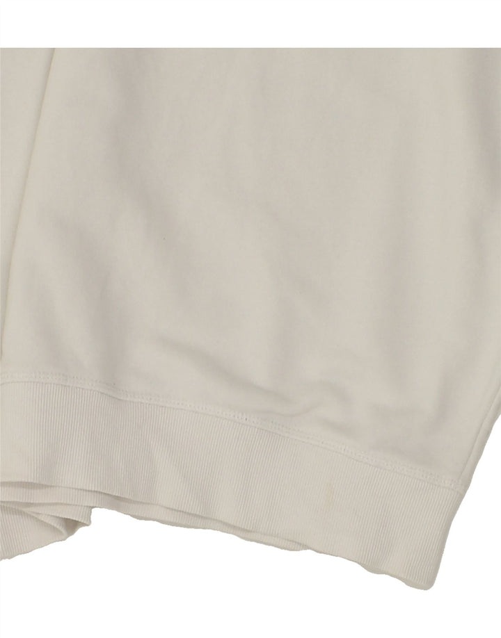 GUESS Mens Sweatshirt Jumper Medium White Cotton Vintage Guess and Second-Hand Guess from Messina Hembry 