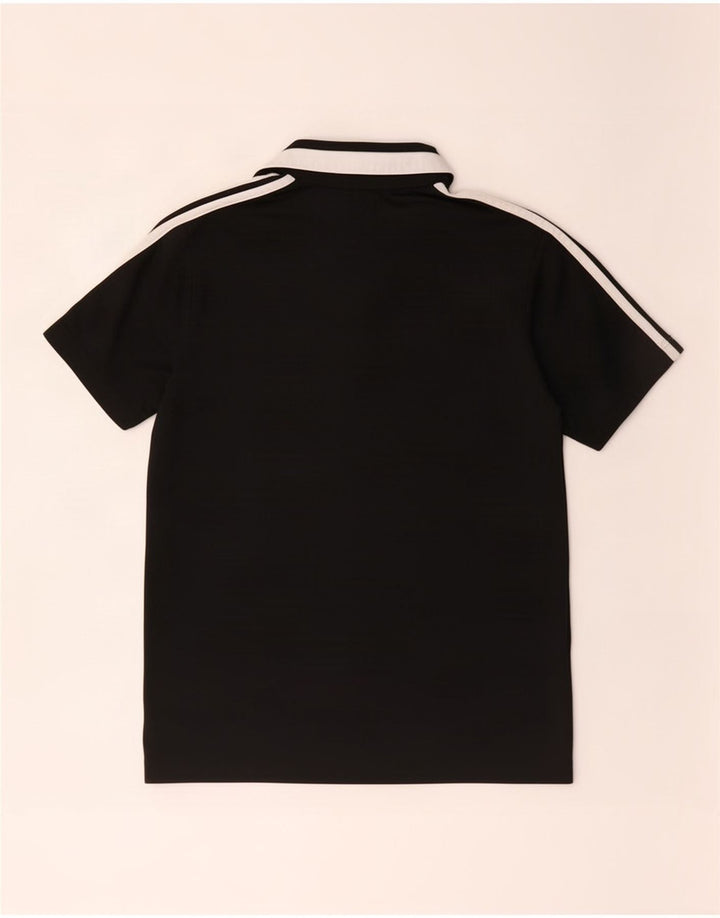 Polo Adidas Climalite da uomo piccola in poliestere color block nero