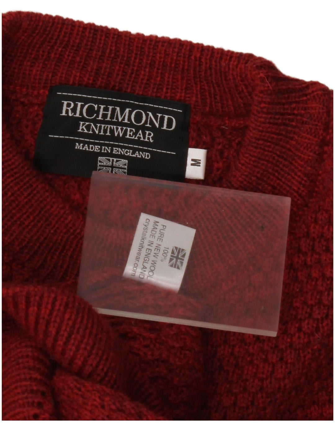 RICHMOND Maglione girocollo da uomo in lana vergine rosso medio