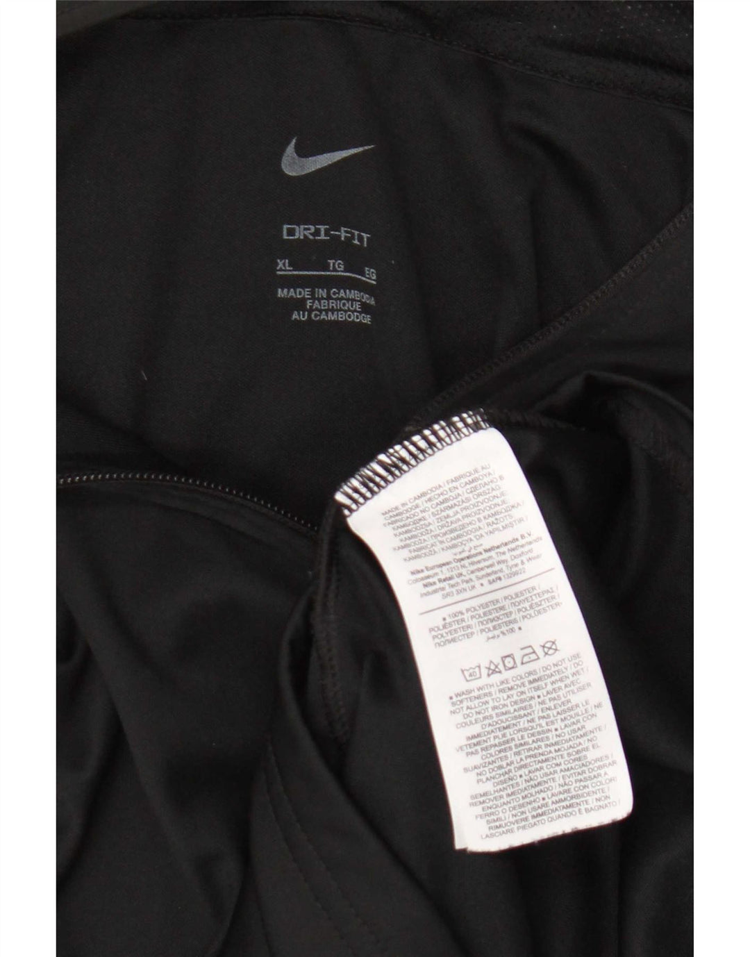 Giacca da tuta Nike Dri Fit da uomo XL nera in poliestere