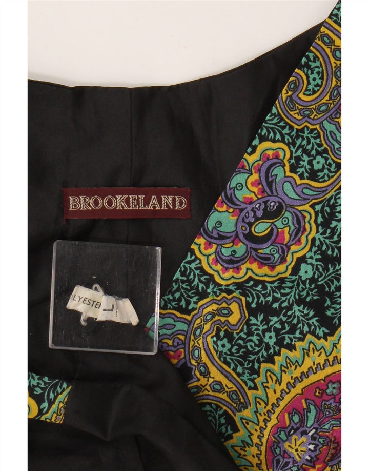 Gilet da uomo vintage grande poliestere verde Paisley