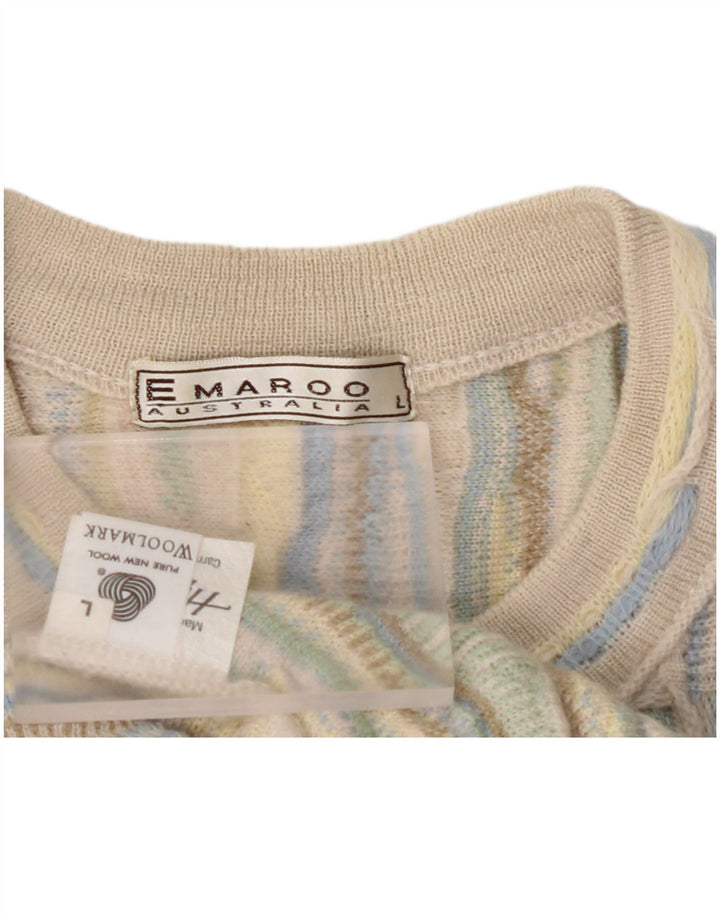 EMAROO AUSTRALIA Maglione cardigan da donna UK 14 grande multicolore