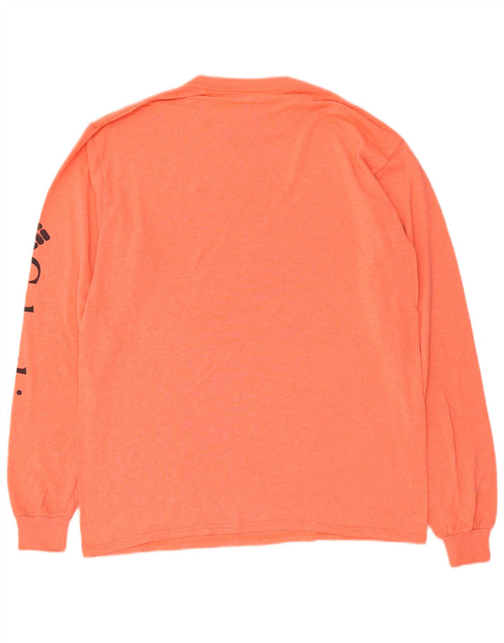 Columbia Maglietta grafica da uomo a maniche lunghe in cotone arancione medio