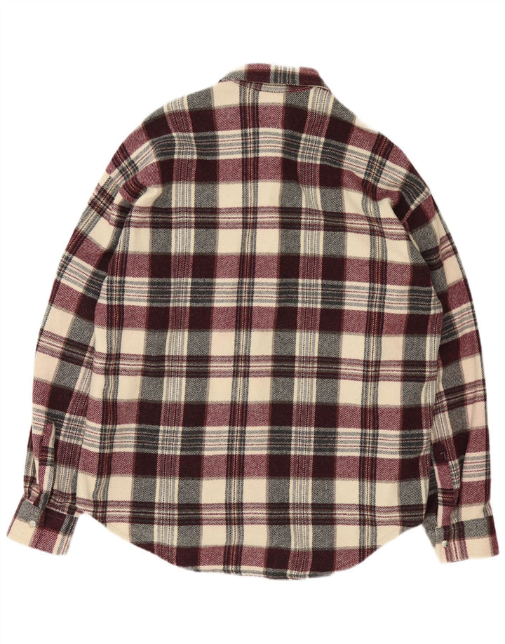Camicia vintage da uomo in flanella 2XL in acrilico a quadri multicolore