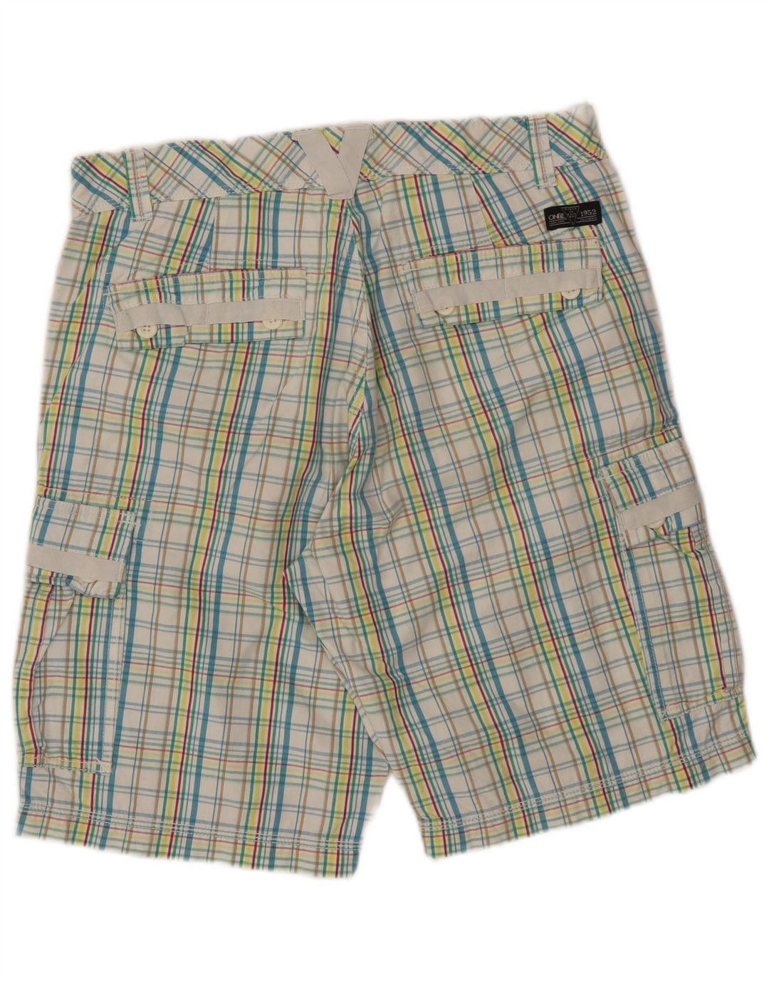 Pantaloncini cargo da uomo O'NEILL W33 cotone a quadri blu medio