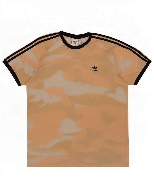 T-shirt da uomo Adidas Top 2XL cotone mimetico arancione