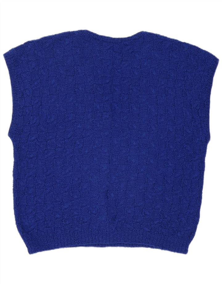 Canotta vintage da donna, canotta UK 16, grande a righe blu