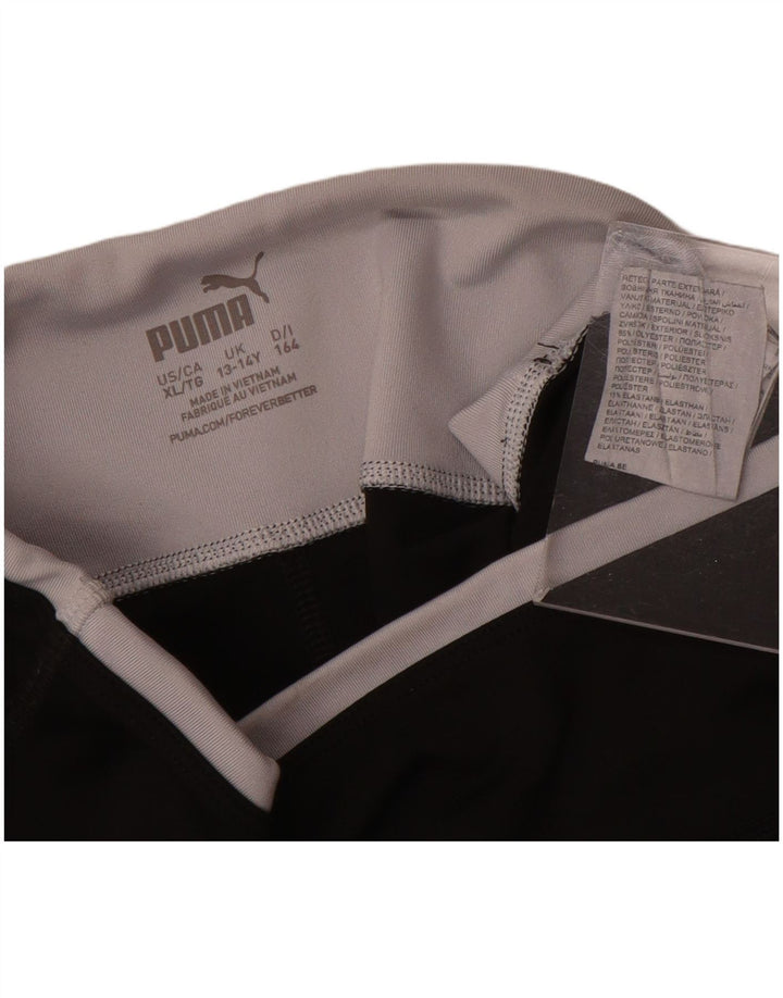 Leggings grafici Puma per ragazze 13-14 anni in poliestere nero