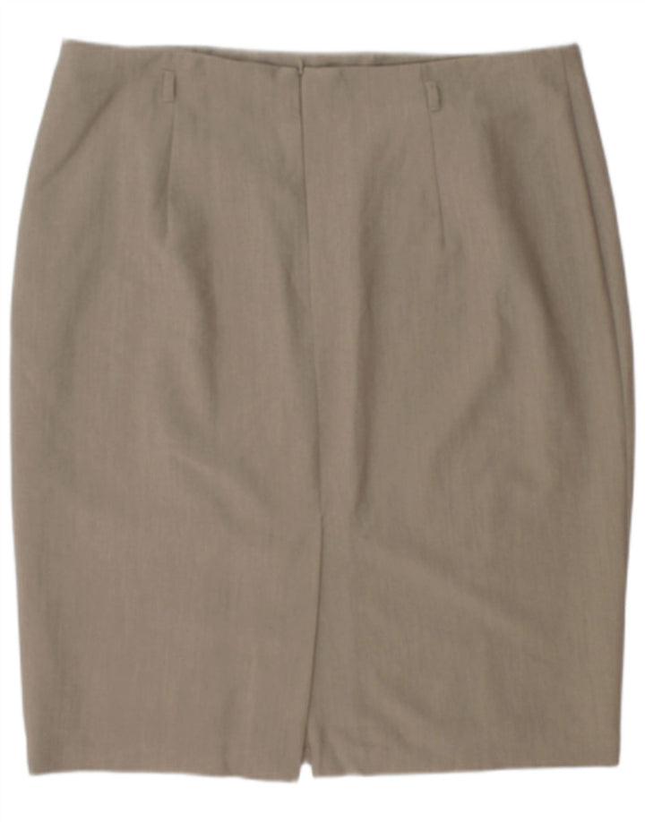 Gonna a tubino da donna Marks & Spencer UK 20 2XL W42 Poliestere beige