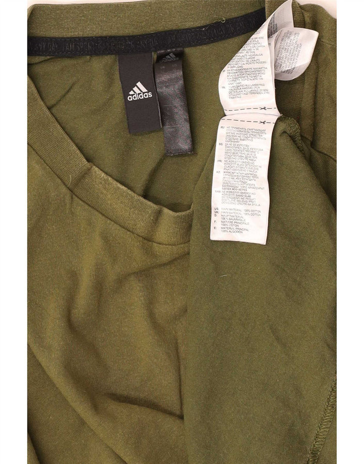 Adidas Mens T-Shirt Top XL Green Cotton