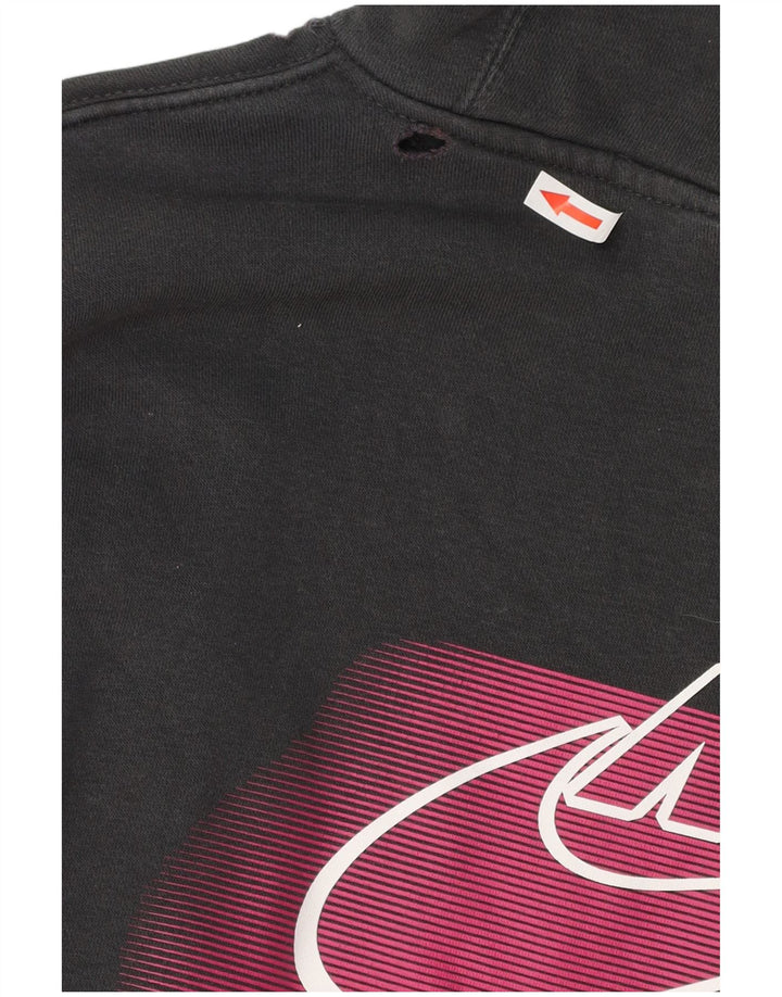 Felpa con cappuccio grafica Nike da uomo piccola in cotone grigio