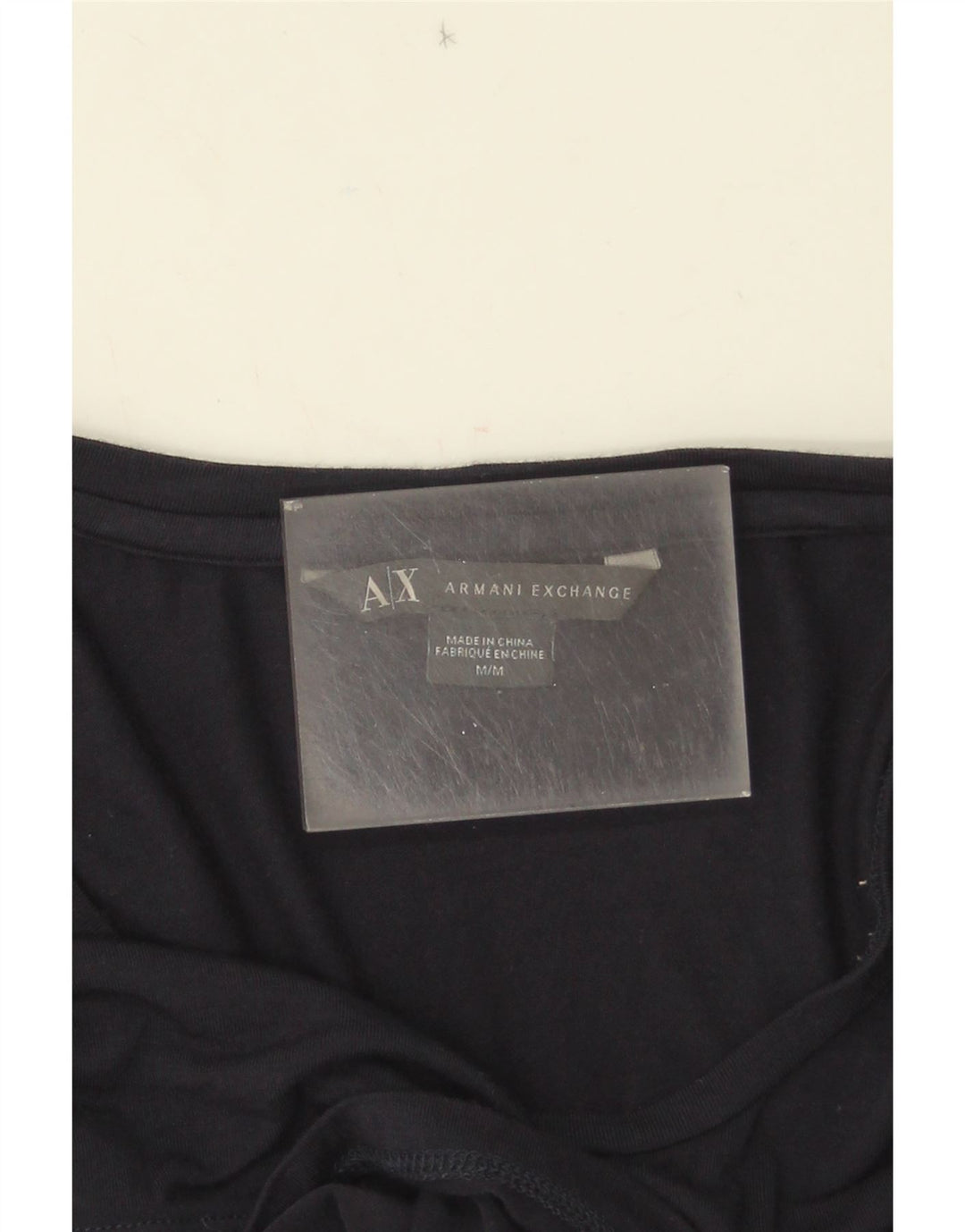 T-shirt da donna Armani Exchange Top UK 14 Medium Navy Blue geometrica