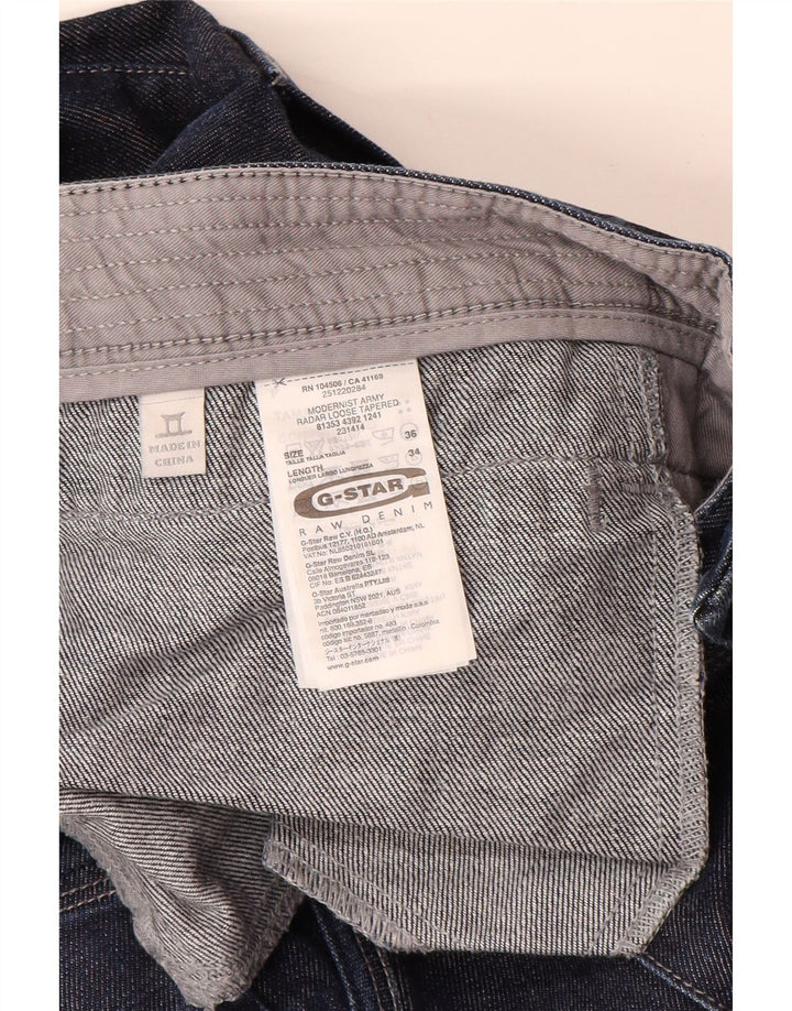 Jeans slim a banana da uomo G-STAR W36 L34 cotone blu navy