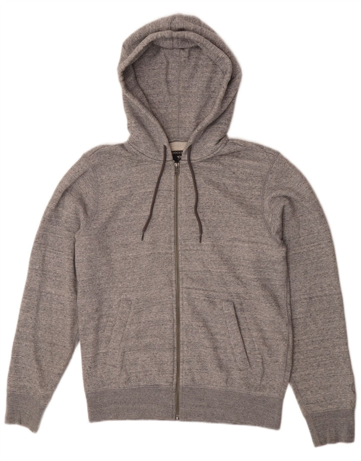 Maglione con cappuccio e zip regolare da uomo Dockers piccolo in cotone chiazzato grigio