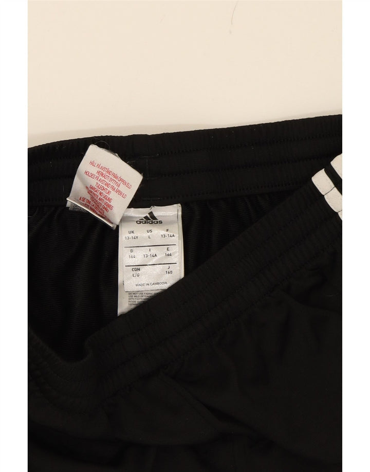 ADIDAS Boys Tracksuit Trousers 13-14 Years Large  Black Polyester Vintage Adidas and Second-Hand Adidas from Messina Hembry 