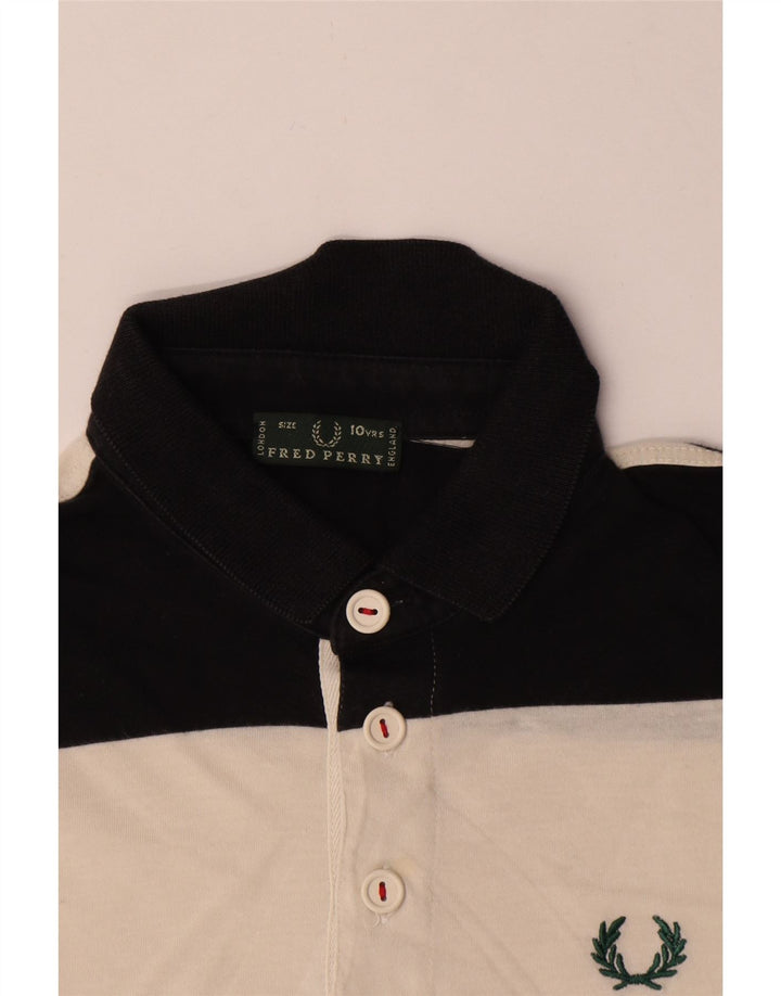 Polo Rugby Fred Perry da Ragazzo 9-10 Anni a Righe Nere