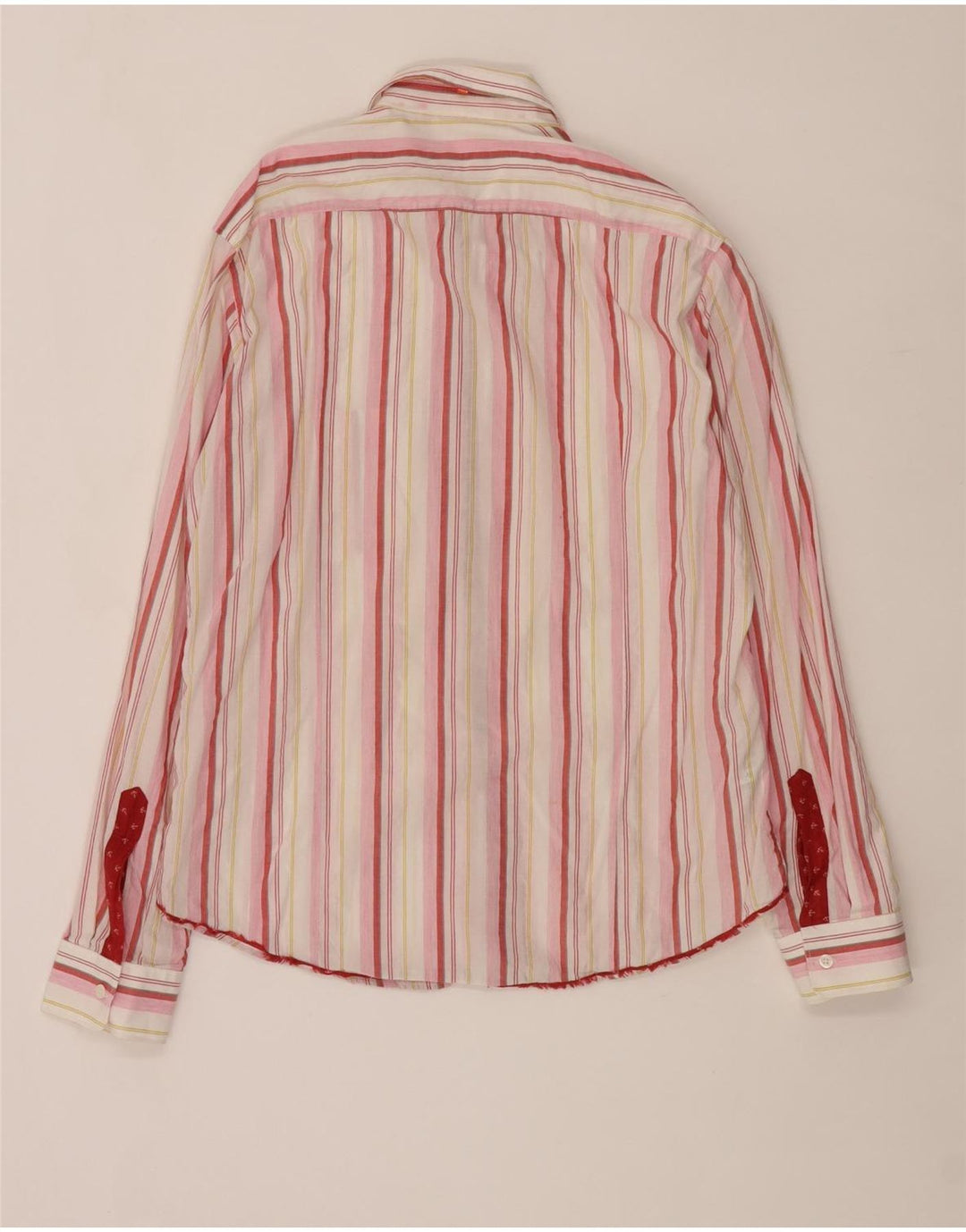 Camicia da uomo Hugo Boss Large in cotone a righe rosa